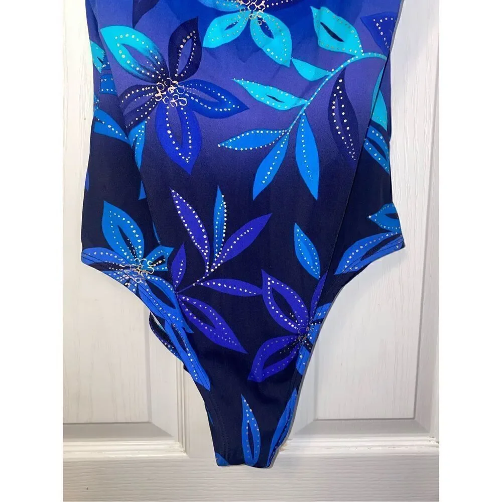 Croft & Barrow Women’s One Piece Swimsuit Sz. 14 Crisscross Back
